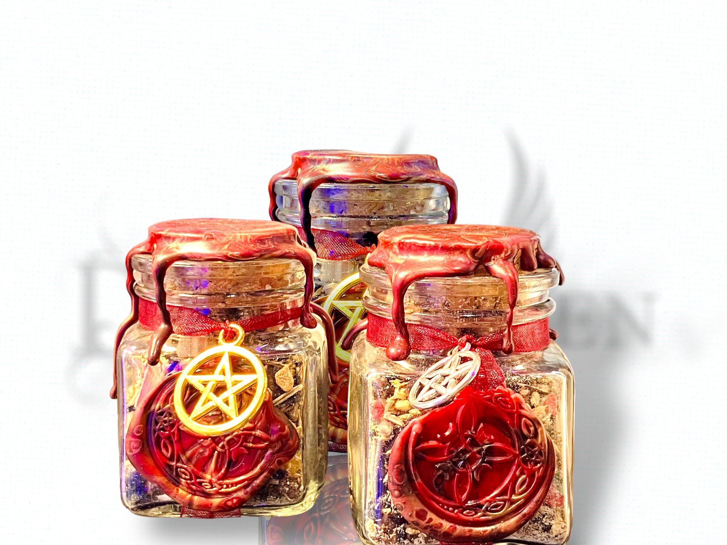 Encens rituel resine sorciere format bouteille luxe wicca magie verte