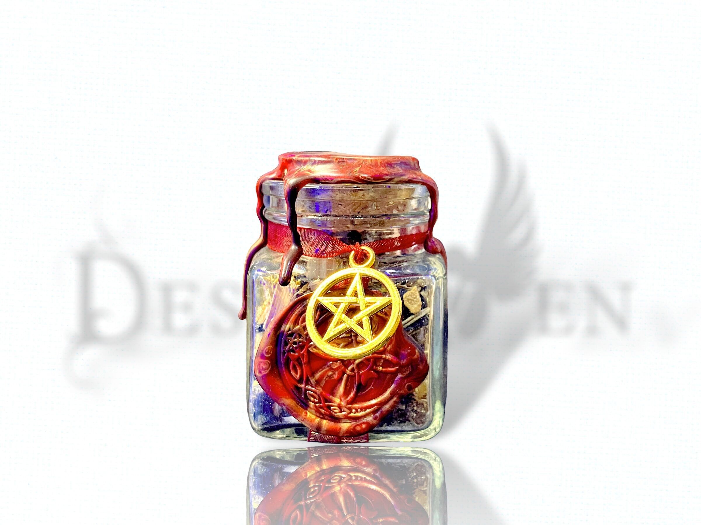 Encens rituel resine sorciere format bouteille luxe wicca magie verte