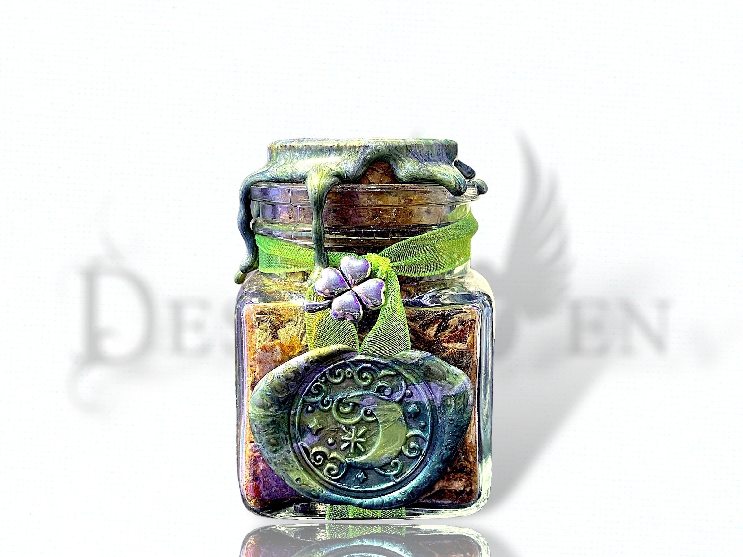 Encens rituel resine sorciere format bouteille luxe wicca magie verte