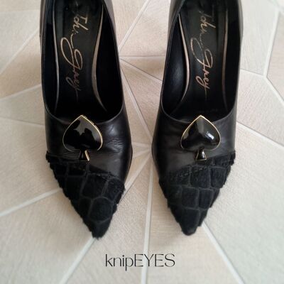 Clips para zapatos y accesorios de moda Negro - Picas (por par)