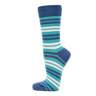 Veraluna Bio-Socken Streifen Fair Trade Blau 43-46