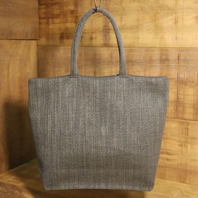 Large gray Mira tote bag designed and manufactured in Spain