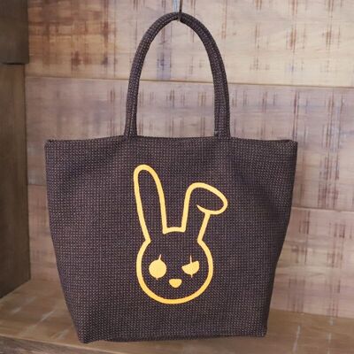 Bolso tote ecosostenible grande Rabbit en tejido tweed