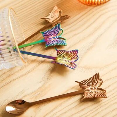 “Butterfly” spoon - For tea, coffee or desserts - 4 colors available