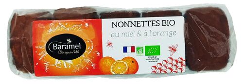 Nonnette au miel (30%) et à l'orange bio en rouleau de 5 gâteaux