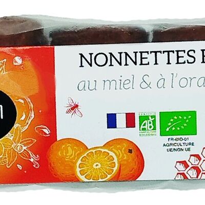 Nonnette con miel (30%) y naranja ecológica en rollito de 5 tartas