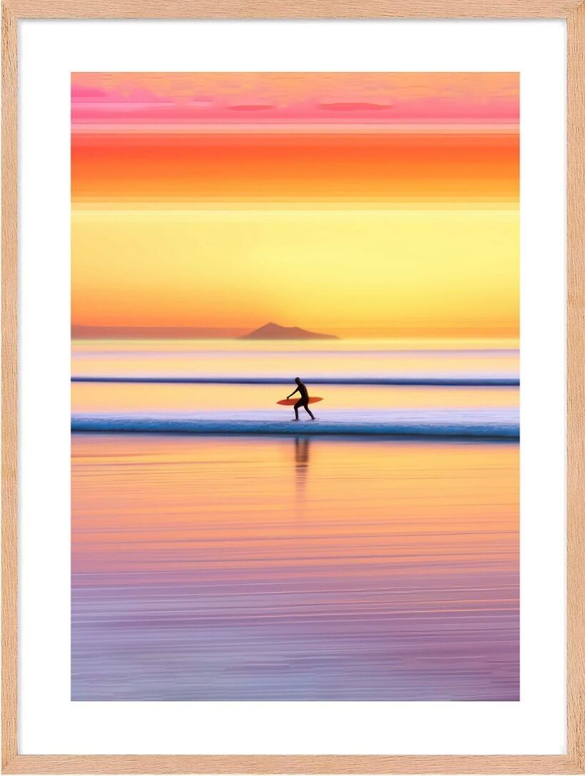 Poster - Sunset Surf 01 (30x40 cm) - Hartman AI