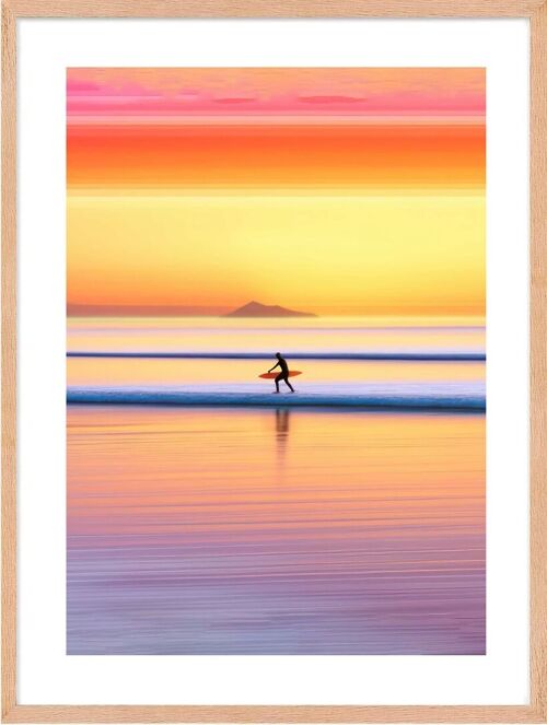 Affiche - Sunset Surf 01 (30x40 cm) - Hartman AI