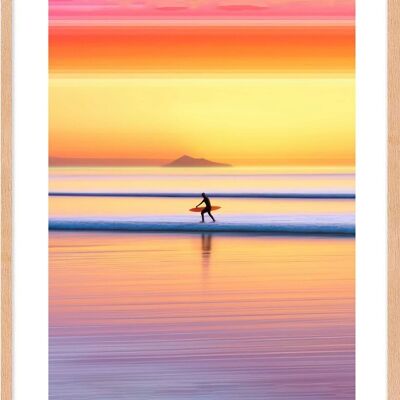 Affiche - Sunset Surf 01 (30x40 cm) - Hartman AI