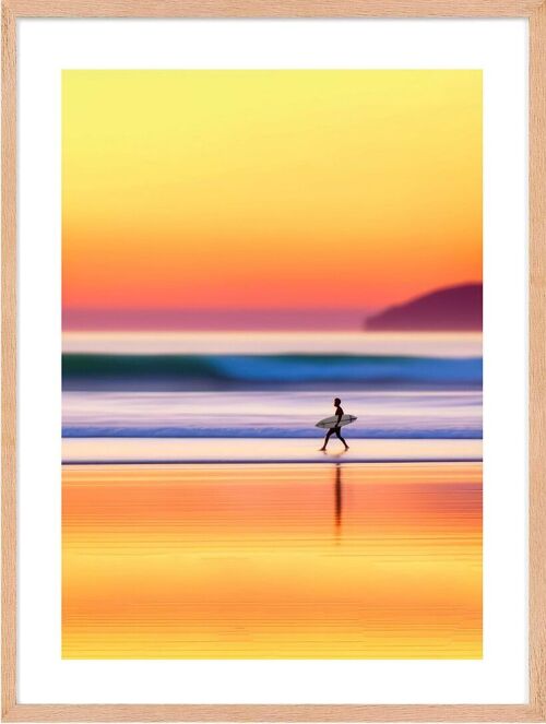 Affiche - Sunset Surf 03 (30x40 cm) - Hartman AI