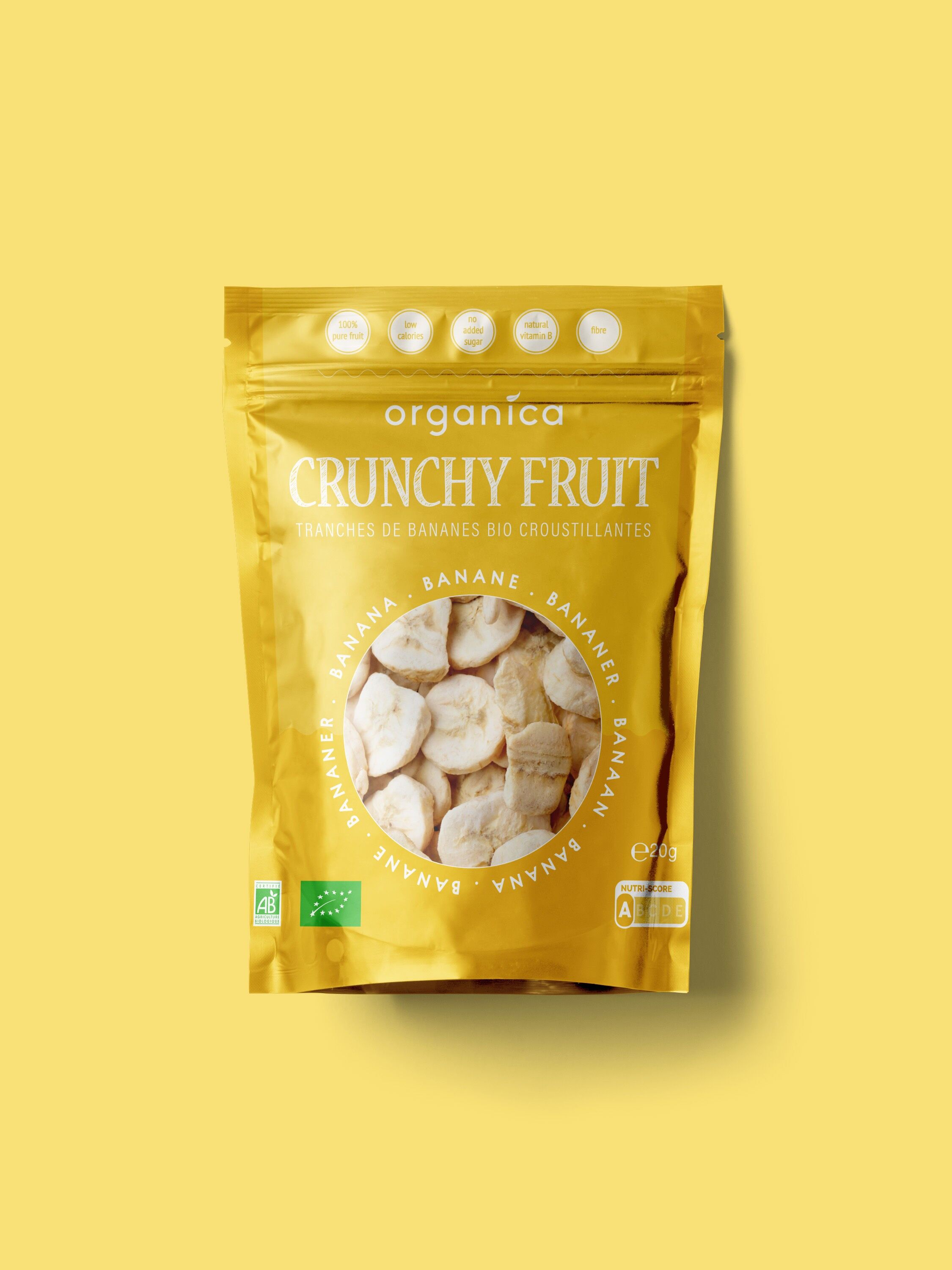 Freeze-dried organic bananas