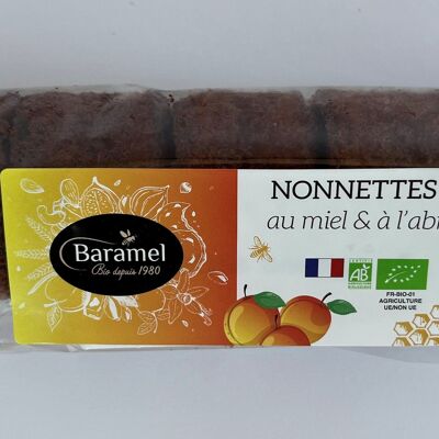Nonnette with honey (30%) and organic apricot in a roll of 5 cakes