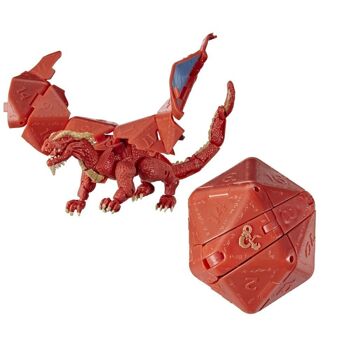 RED DRAGON TRANSFORMABLE DICE ACTION FIGURINE