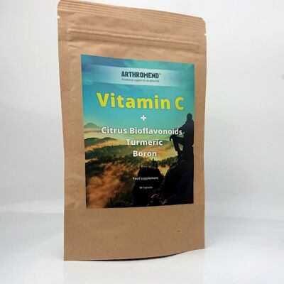 Arthromend ™ - Vitamina C con bioflavonoides, cúrcuma y boro (90 cápsulas)