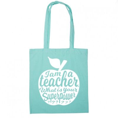 Tote BAG I AM A TEACHER menthe