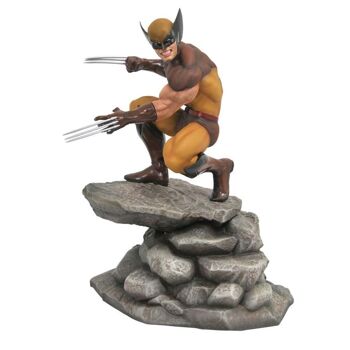 STATUE LOUP MARRON 23CM