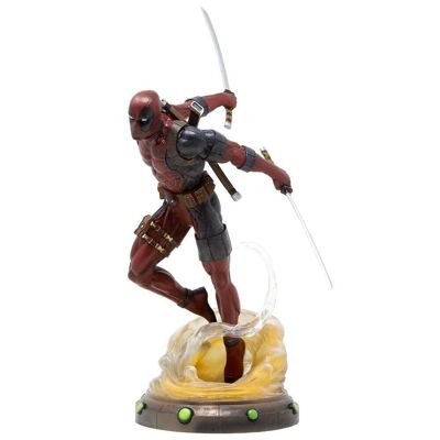 ESTATUA DEADPOOL CON ESPADAS 23CM