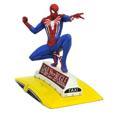 STATUA SPIDER-MAN SU TAXI 23CM