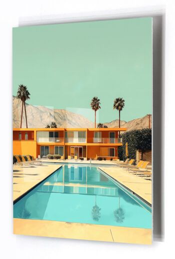 Tableau sur verre acrylique - Villa California 05 (27,94 x 35,56 cm) - Hartman AI 2