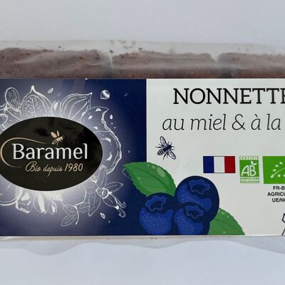 Honey nonnette (30%) with organic blueberry in a roll of 5 cakes