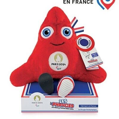 Peluche Mascotte Officielle Jeux Paralympiques Paris 2024 - Fabriquée en France - 33 cm