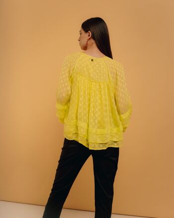 Blouse col rond manches longues 5