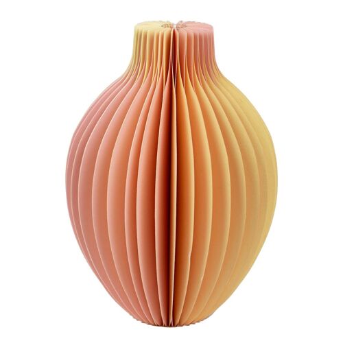 Yellow Honeycomb Paper Vase, Spring Decor