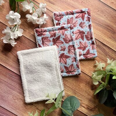 Pink Leafy Reusable Exfoliating Pads