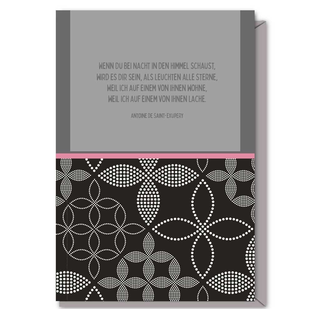 Think Trauerkarte Wenn du bei Nacht...