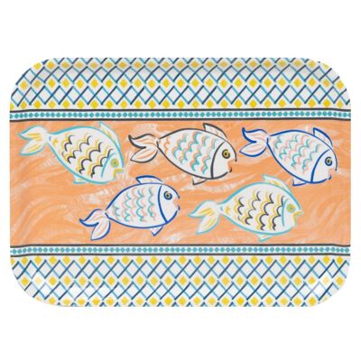 Bandeja decorativa para servir peces de verano