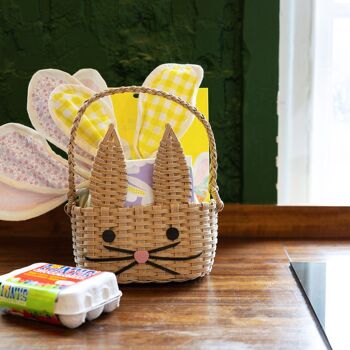 Panier de lapin de Pâques en papier recyclé 2