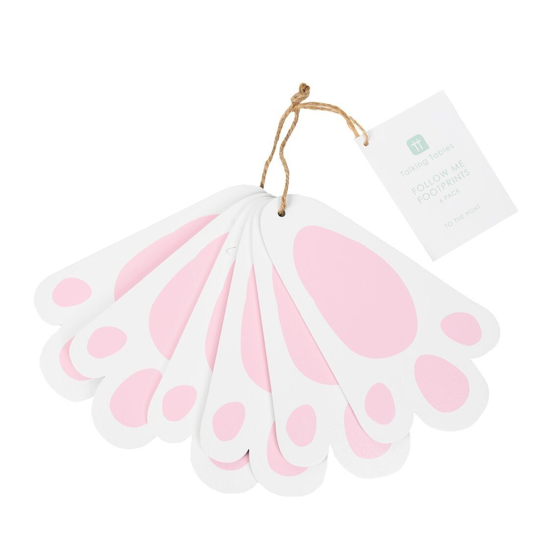 Frühlingshase-Holzfußabdruck-Osterdekorationen – 6er-Pack