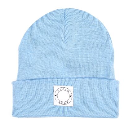 Sky blue Label Beanie