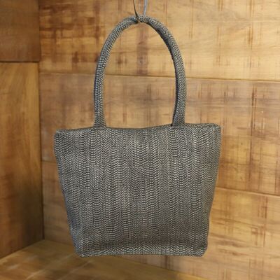 Mira small tote bag in gray sustainable fabric