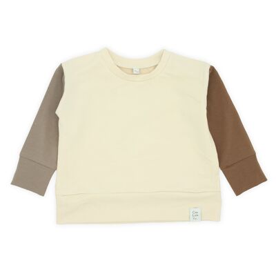 Übergroßer Pullover | Ecru, Braun, Taupe