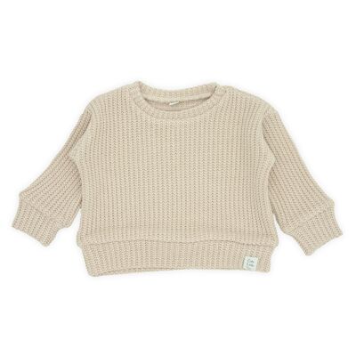 Oversized knitted sweater | Beige