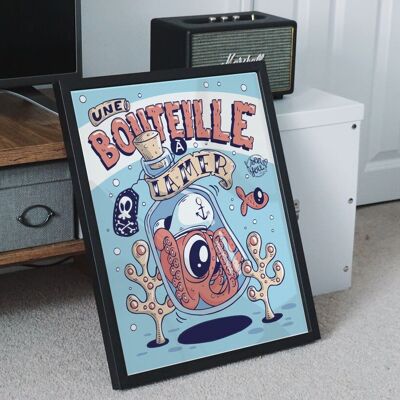 Bottle in the sea poster