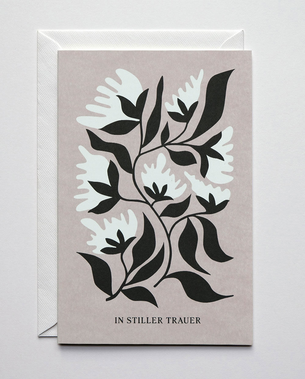 White flowers sympathy card