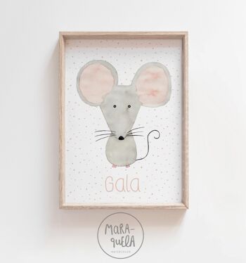 Ensemble d'imprimés animaliers pour enfants, tons gris / Illustrations enfants pour décoration chambre bébé, couleurs douces. 5