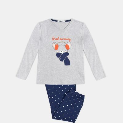 ADMAS Langarm-Schlafanzug „Good Morning Mouse“ für Mädchen