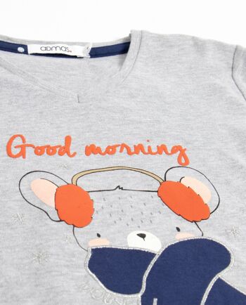 ADMAS Pyjama à manches longues Good Morning Mouse pour fille 4