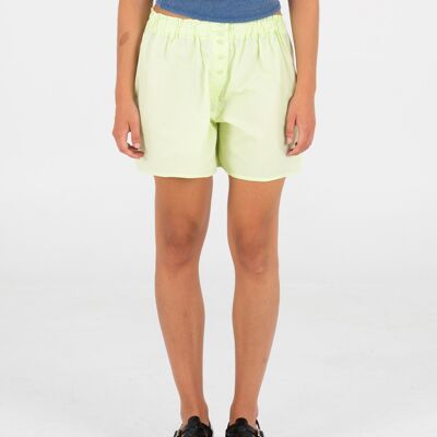 Shorts de algodón verde