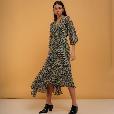 Wrap midi dress