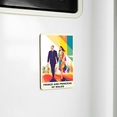 Charming Souvenir Magnets - Celebrate England Memories - Prince and Princess of Wales