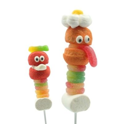 DISPLAY OF CANDY AND MARSHMALLOW SKEWERS 55g - set of 20 skewers