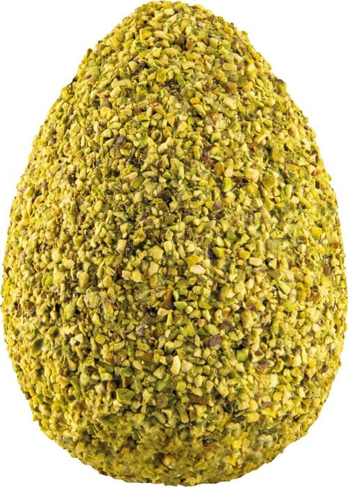 Uovo di Pasqua al pistacchio con granella di pistacchio