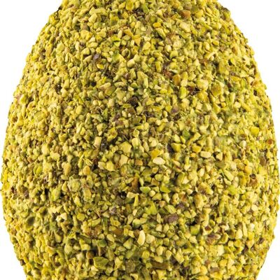 Uovo di Pasqua al pistacchio con granella di pistacchio