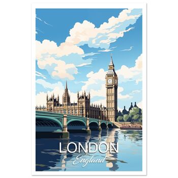 Affiche voyage London Big Ben - England 2