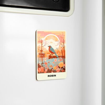 Charming Souvenir Magnets - Celebrate England Memories - Robin