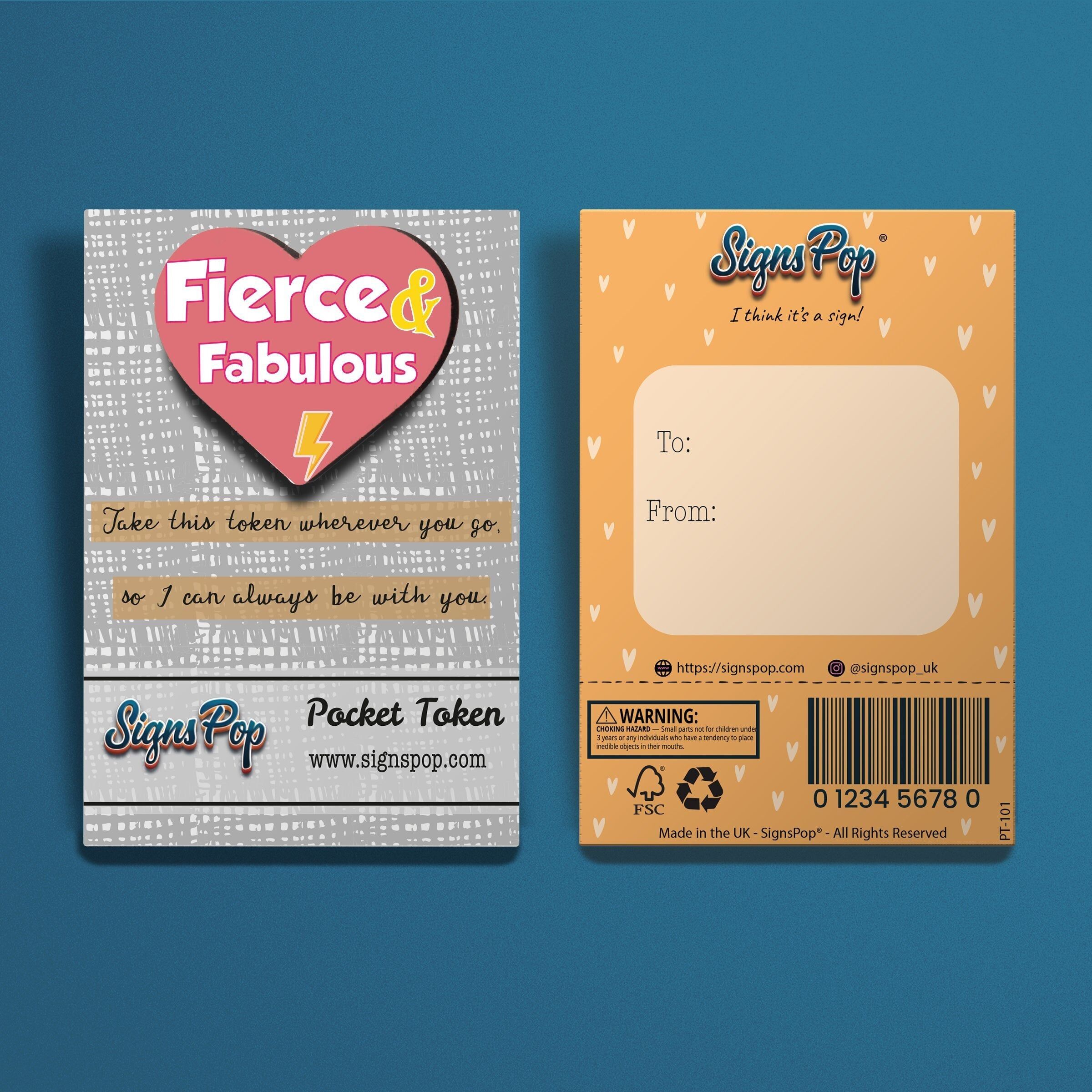 Kleine Pocket Hug Tokens als Andenken für geliebte Menschen, wild und fabelhaft